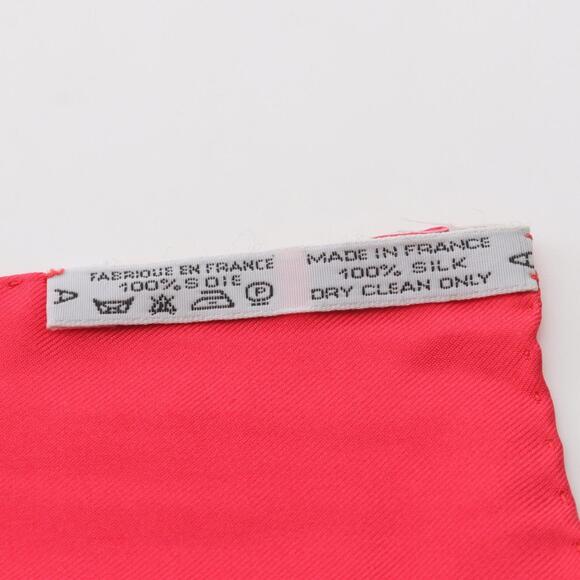 HERMES Red Silk Scarf - Picture 3 of 4